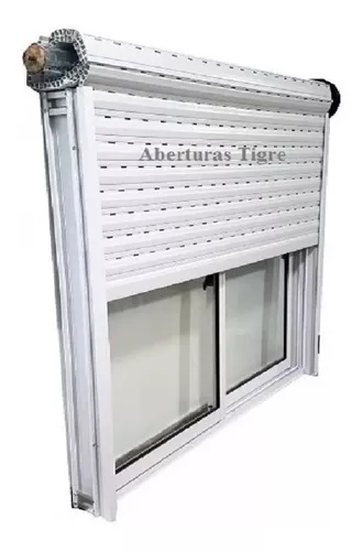 Ventanas Aluminio Blanco Vidrio Con Persiana Pvc
