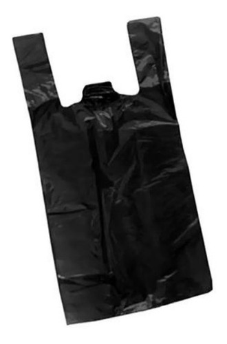 Bolsa Camiseta Baja Densidad 80x100 Negra 100 Unidades