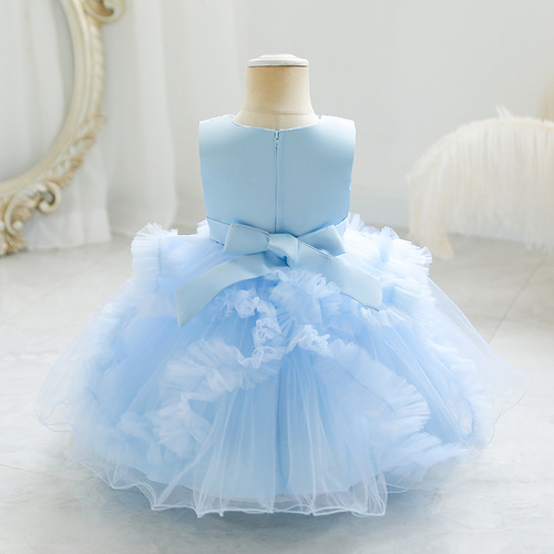 Vestido De Princesa Con Flores Para Niñas De 0 A 12 Meses, B