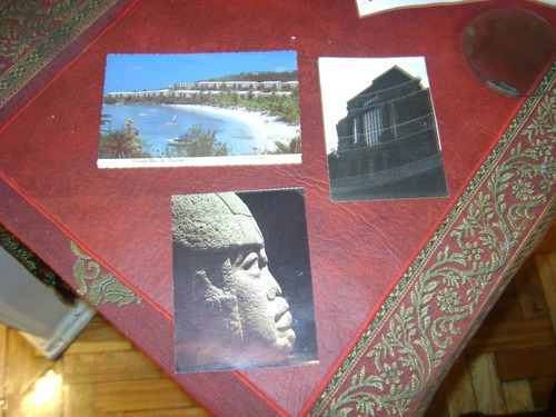 Lote De 2 Postales ,saint Thomas Mexico Cabeza Olmeca, Yapa