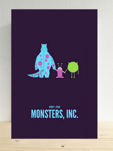 Cuadro Monster Inc Pelicula Infantil Regalo Personaliza20x30