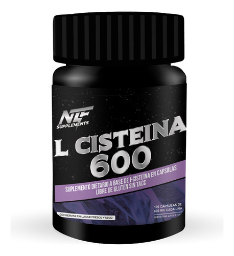 L Cisteina X 100 Cap 600 Mg Sin Tacc Unica Aprobada Ntf