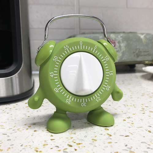 Temporizador Mecánico De Cocina Verde 60 Minutos Para Enseña Verde Nombre Del Diseño