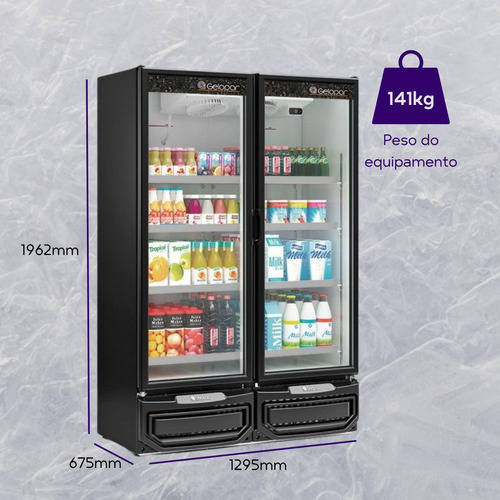 Conservador Vertical Sorvetes Congelados Gelopar Gcvc-950 Pr
