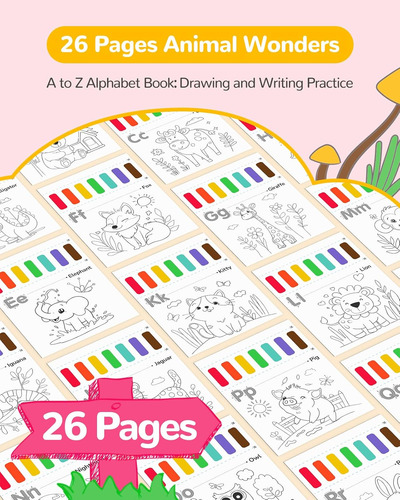 Tecjoe Pintura Con Libros Para Colorear Con Agua Para Niños