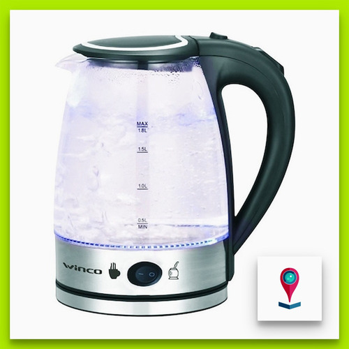 Pava eléctrica Winco W83 transparente 220V 1.8L