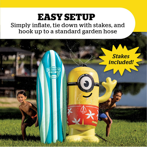 Bigmouth Inc. Minions Inflable Para Alberca Con Aspersor