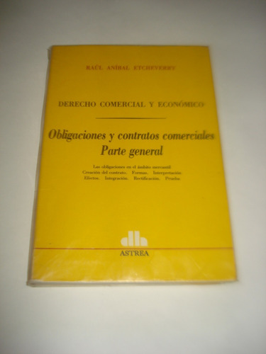 Obligaciones Y Contratos Comerciales P.gral. Raúl Etcheverry