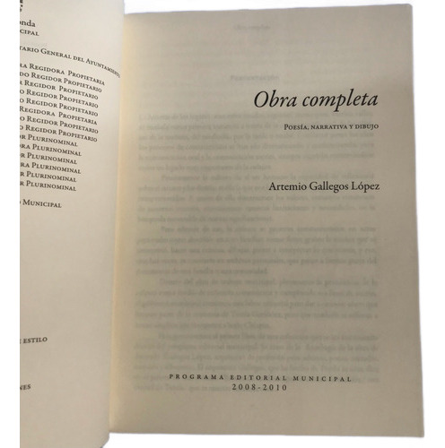 Artemio Gallegos López Obra Completa Chiapas (Usado)