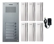Comprar Kit Portero Electrico Commax 6 Departamentos Telofonos Audio Color Gris