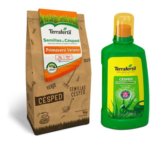 Semillas Césped Verano Terrafertil 3kg Con Fertilizante