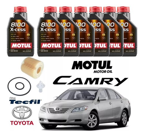 Kit Troca Óleo Camry 3.5 V6 Motul 8100 5w30 X-cess Pel807