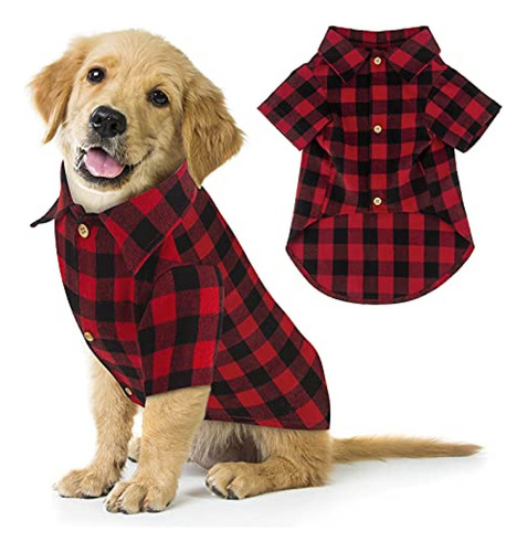 Ropa Navideña Para Perros Camisa Para Perro A Cuadros, Traje