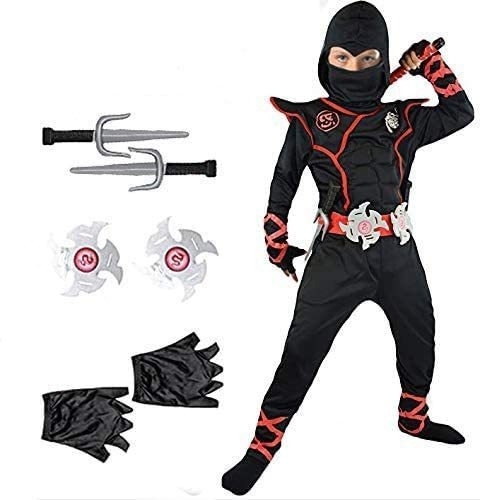 Traje Ninja Para Niños Disfraz De Halloween Xl 10 12