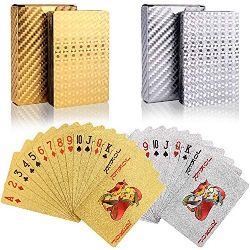 Cartas Baraja De Poker Cartas Dorado  De Lujo Ultra Fino