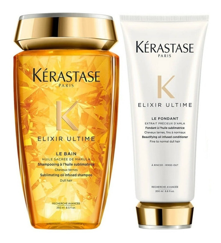 Combo Kerastase Elixir Ultime Shampoo 250+acondicionador 200