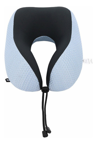 Almohada Viaje Memoria Foam Discovery Avion Viajero Cervical Celeste Liso