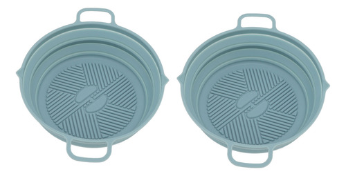2 Uds Freidora Con Revestimiento De Silicona Olla Plegable