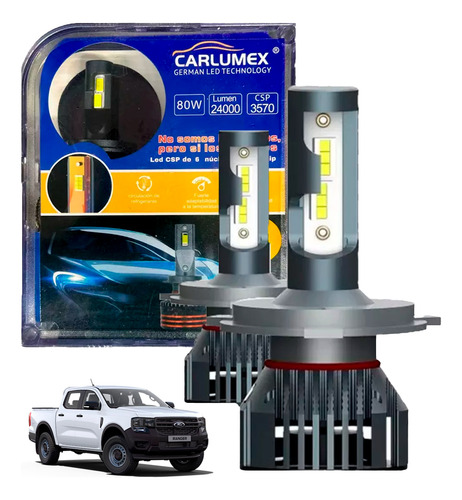Kit Focos Led Chip Csp 24000lms 80w Corte De Luz Ford Ranger