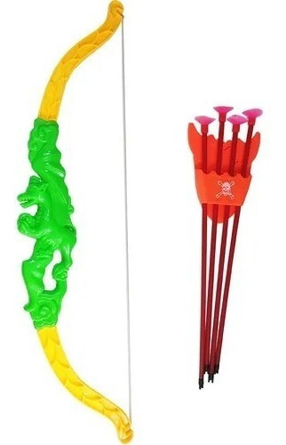 Arco Flechas Ventosa Arqueiro Brinquedo Infantil Presente Cor Colorido