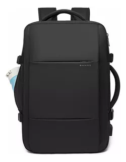 Mochila Bange, The Expandable Plus Impermeable, Entrada Usb Color Negro