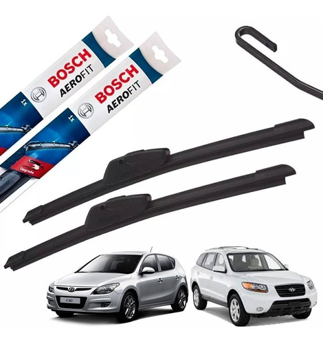 Par Palheta Original Bosch Aerofit Hyundai I30 I-30 Santa Fé