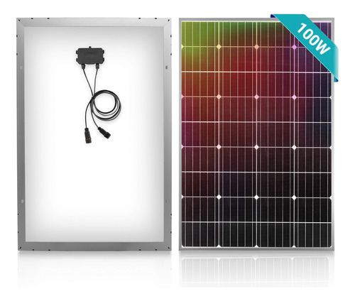 Kit Panel Solar 100w 12v Portátil Con Cable 3 Pies