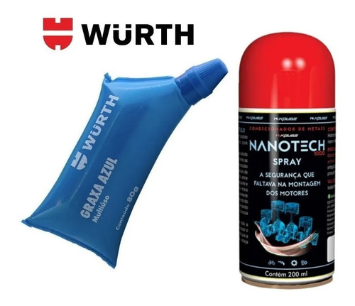 Graxa Azul Wurth Multiuso 80g + Koube Nanotech Spray 