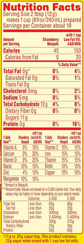 Nestle Nesquik Sabor A Fresa En Polvo, 8 Oz