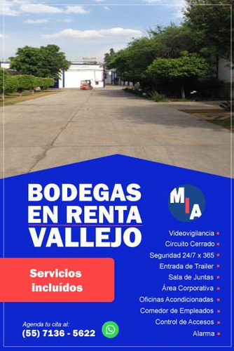 Renta Bodega 200 M2 Vallejo En Condominio