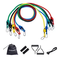Comprar Set Kit 11 Piezas Con 5 Bandas Goma Fitness Accesorios 