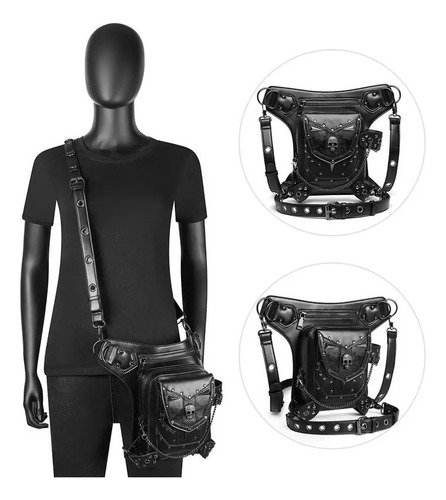 // Riñonera Steampunk De Estilo Retro, Riñonera De Cuero