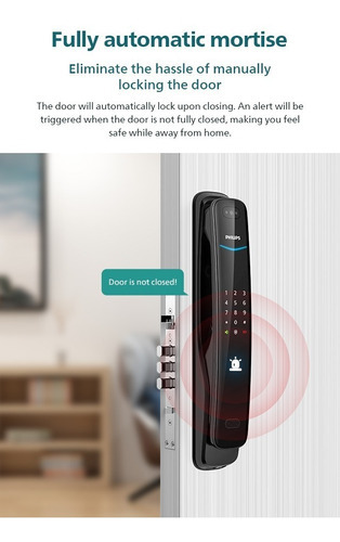 Imagen 8 de 10 de Philips Smart Locks Argentina Ddl702-8hws Black (38-60) 60b