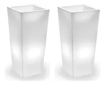 Comprar Maceta Piramidal Luminosa 48cm X2 Plastica Evento Led Rayun 