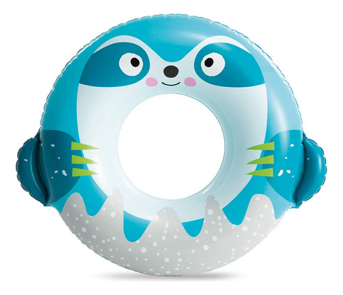 Flotador Salvavidas Inflable Dona Animalito 76cm Intex 59266 Azul Petróleo