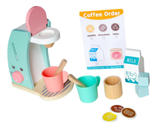 Xu Máquina De Café De Madera Que Juega Con Los Accesorios