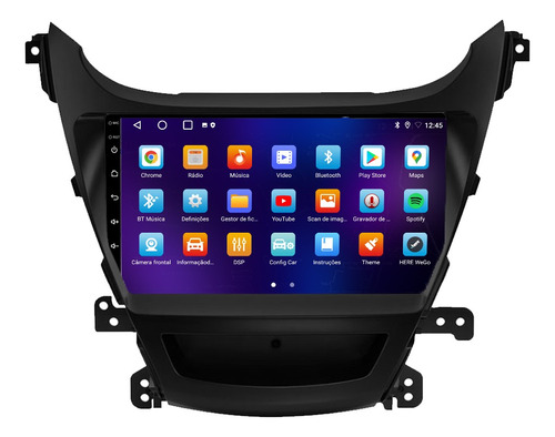 Multimidia Elantra 12/14 9p Android 14 Carplay 4gb 64gb