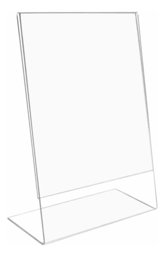 Display De Mesa Kit 10pç 10x15 A6 Modelo Em L Porta Folheto Cor Transparente