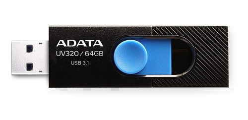 Imagen 4 de 5 de Memoria USB Adata UV320 64GB 3.1 Gen 1 negro y azul