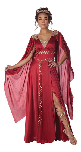 Disfraz De Diosa Romana Roja Para Mujer, Talla Extra Pequeña
