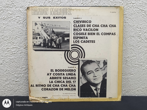 Disco Lp Acetato Ramón Márquez - Y Sus Éxitos Trébol 1973 Estándar (Usado)