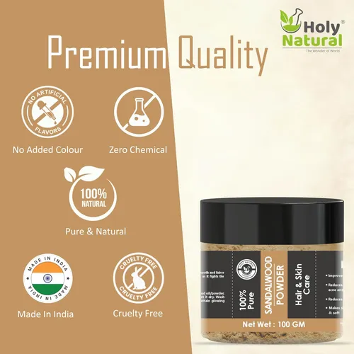 Polvo De Sándalo 100% Puro Holy Natural Para Piel Y Rostro -
