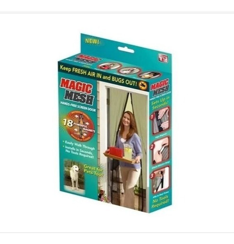 Cortina Mosquitero Magic Mesh Cierre Magnetico Zancudos