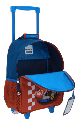 Mochila Mario Bros Brife Kinder Con Carro Mb70213-9 Color Multicolor