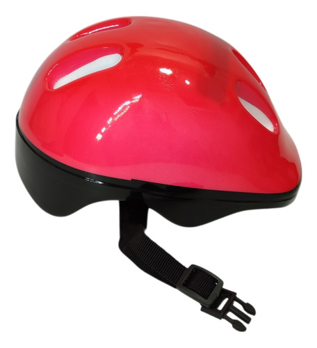 Kit Capacete + Joelheira + Munhequeira E Cotoveleira Cor Vermelho