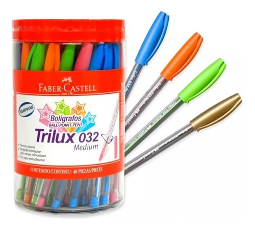 Boligrafo-lapicera Trilux Faber-castell  X 48 Colores Varios
