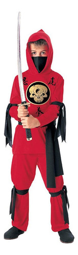 Rubie's Halloween Concepts - Disfraz De Ninja Rojo Para Niño