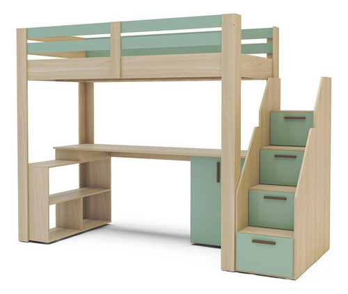 Cama Alta Infantil Legno Salinas/verde Bellagio