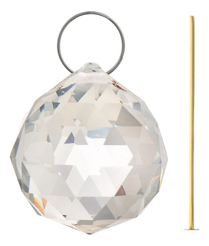 Colgante Transparente Con Forma De Bola De Cristal Arte Par
