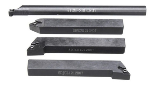 Kit Ferramentas Intercambiáveis Torno 4pcs 12mm Usinagem